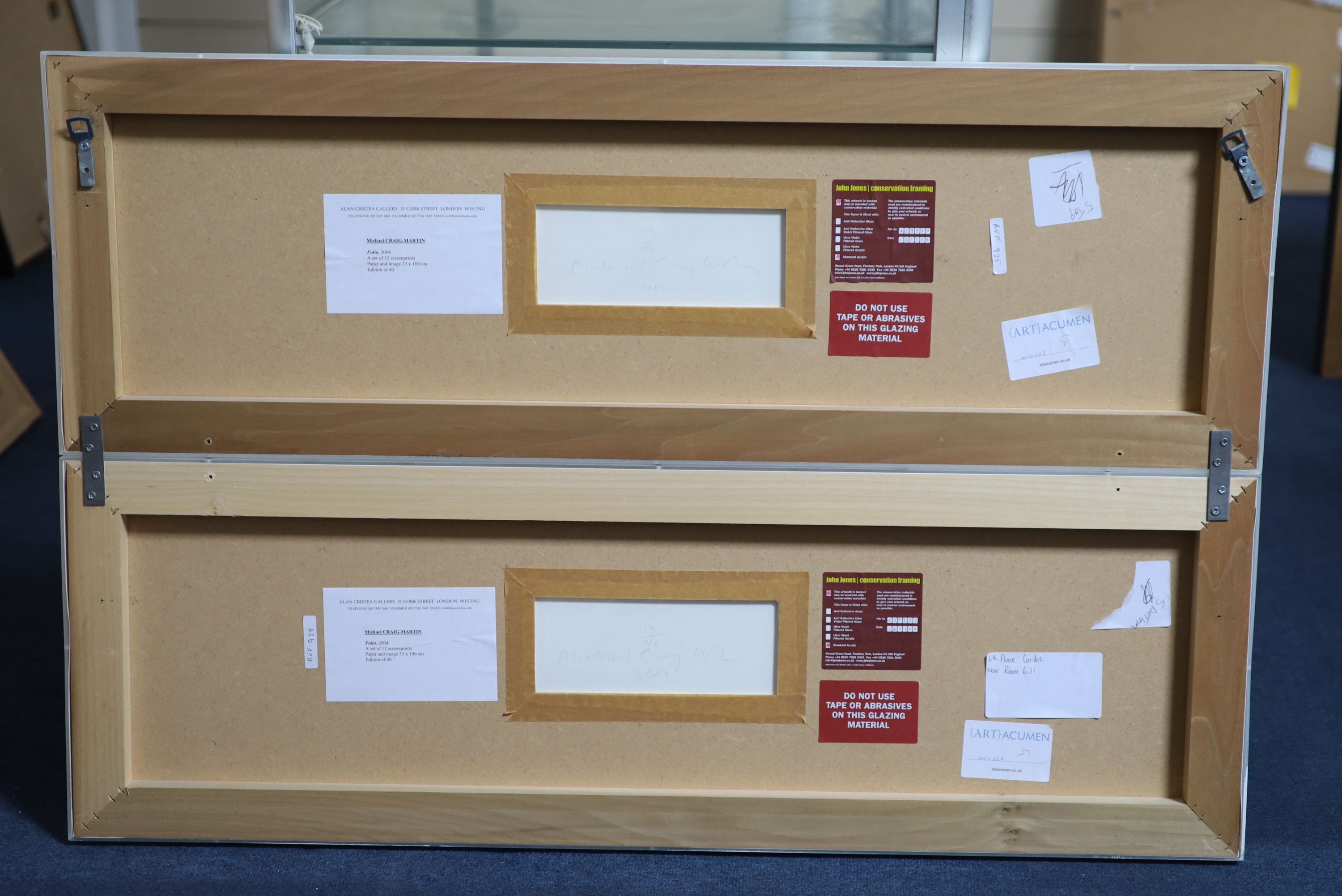 Michael Craig-Martin (Irish, 1941-), Folio, 2004, Set of 12 screenprints, 33 x 100cm.